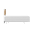 Hillsdale Melanie Coastal Wood and Cane King Headboard with Frame in White