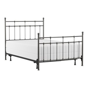hillsdale providence traditional metal full size bed in gray