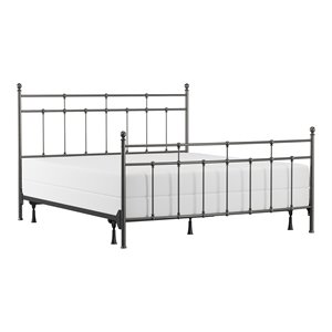 hillsdale providence traditional metal king size bed in gray