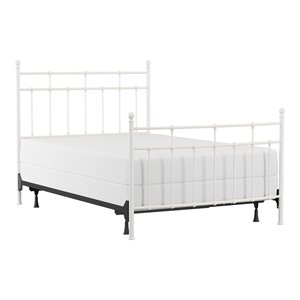 hillsdale providence coastal metal full size bed in soft white
