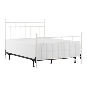 hillsdale providence coastal metal queen size bed in soft white