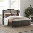 Hillsdale Sausalito Transitional Wood Queen Bed with Wing Back in Bronze