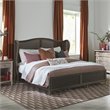 Hillsdale Sausalito Transitional Wood King Bed with Wing Back in Bronze