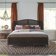 Hillsdale Sausalito Transitional Wood King Bed with Wing Back in Bronze