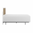 Hillsdale Serena Coastal Wood/Metal Full/Queen Headboard and Bed Frame in White