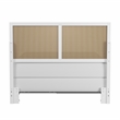 Hillsdale Serena Coastal Wood/Metal Full/Queen Headboard and Bed Frame in White