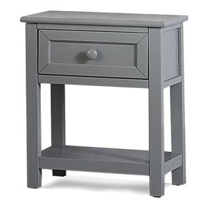 hillsdale schoolhouse 4.0 contemporary wood nightstand in gray