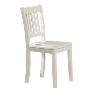 Hillsdale Universal Youth Contemporary Wood/Veneer Chair w/ Ladder Back in White