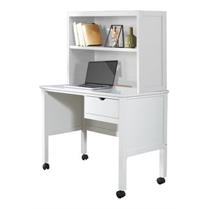 hillsdale schoolhouse 4.0 contemporary wood desk and hutch in white