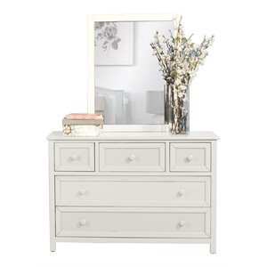 hillsdale schoolhouse 4.0 contemporary wood dresser and mirror in white
