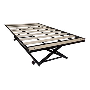 Hillsdale Transitional Metal/Wood Bed Frames Trundle in Brown