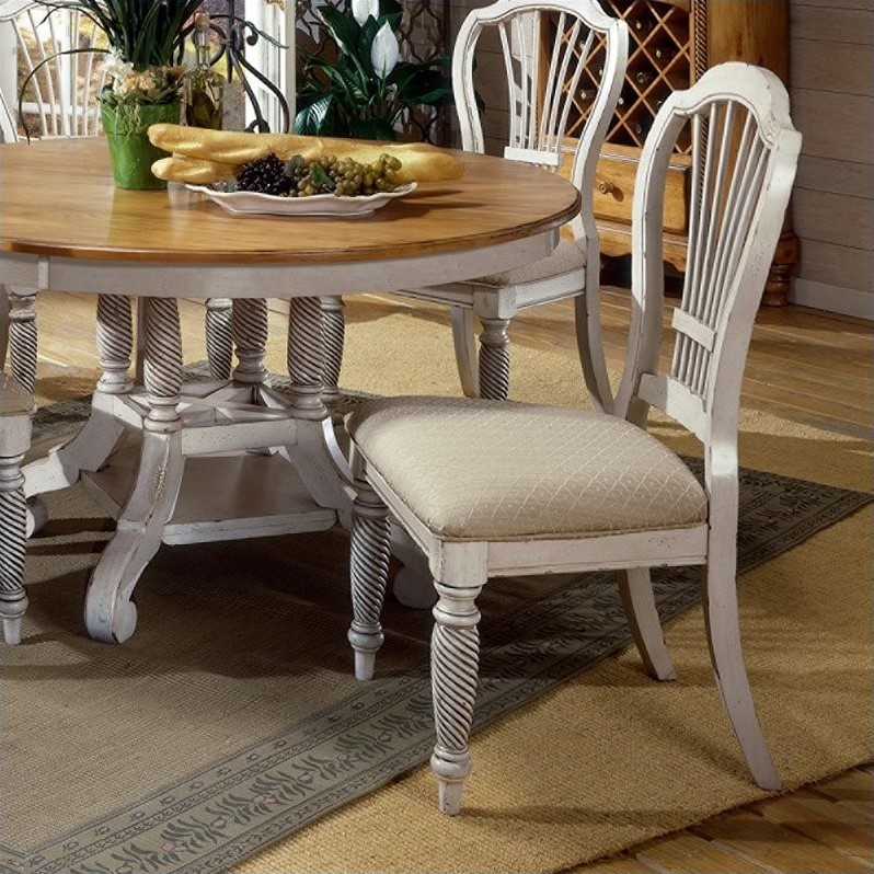 Hillsdale Wilshire Fabric Dining Chair in Antique White (Set of 2) 4508802