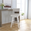 Hillsdale Furniture Clarion Wood and Upholstered Bar Height Swivel Stool White