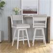 Hillsdale Furniture Clarion Wood and Upholstered Bar Height Swivel Stool White