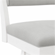 Hillsdale Furniture Clarion Wood and Upholstered Bar Height Swivel Stool White