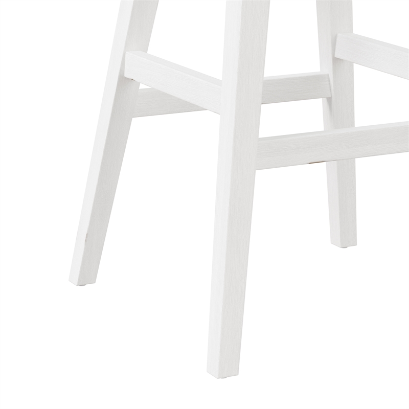 Hillsdale Furniture Clarion Wood and Upholstered Bar Height Swivel Stool White