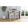 Hillsdale Furniture Clarion Wood and Upholstered Bar Height Swivel Stool White