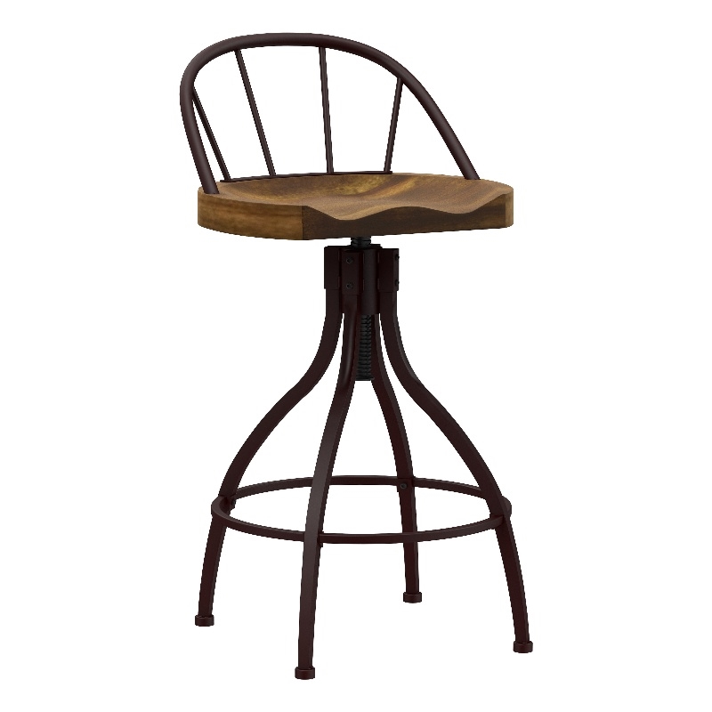 Hillsdale Furniture Worland Metal Adjustable Height Swivel Stool with