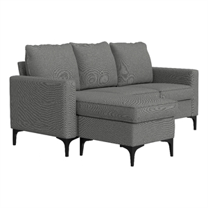 Hillsdale Furniture Alamay Upholstered Reversable Sectional Chaise Gray Fabric