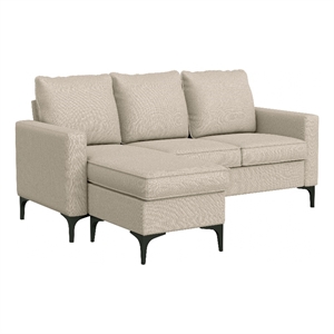 Hillsdale Furniture Alamay Fabric Upholstered Reversable Sectional Chaise Beige