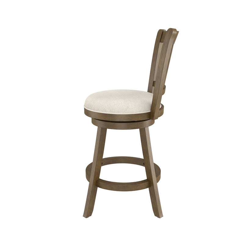 Hillsdale Furniture Hamlin Wood Counter Height Swivel Stool Brush Gray