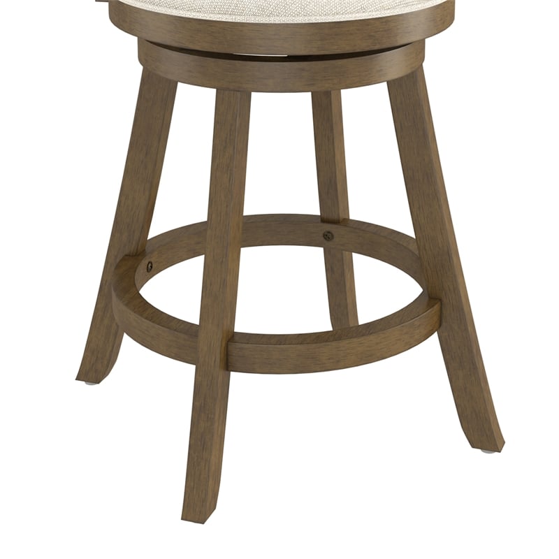Hillsdale Furniture Hamlin Wood Counter Height Swivel Stool Brush Gray