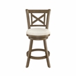 Hillsdale Furniture Hamlin Wood Counter Height Swivel Stool Brush Gray