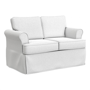 Hillsdale Furniture Faywood Fabric Upholstered Loveseat Snow White