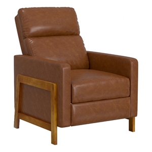 Hillsdale Furniture Garnett Upholstered Fabric Recliner Brown Saddle