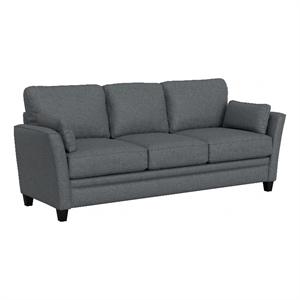Hillsdale Grant River Fabric Upholstered Sofa with 2 Pillows Gray