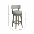 Hillsdale Furniture Lawton Wood Bar Height Swivel Stool Walnut