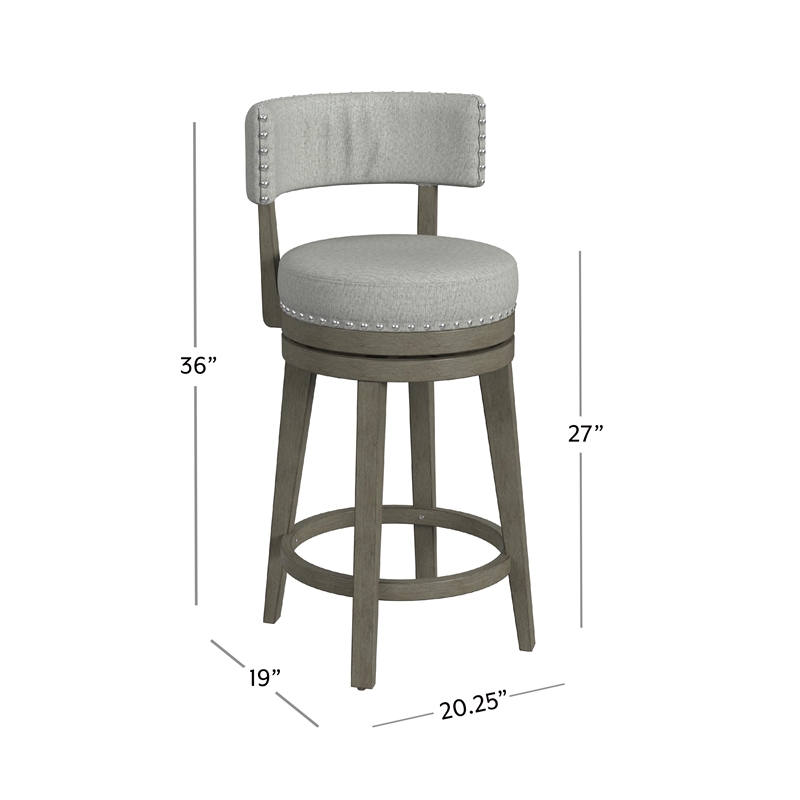 Hillsdale Furniture Lawton Wood Counter Height Swivel Stool Walnut
