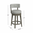 Hillsdale Furniture Lawton Wood Counter Height Swivel Stool Walnut