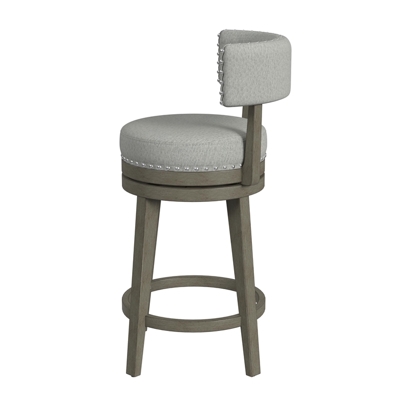 Hillsdale Furniture Lawton Wood Counter Height Swivel Stool Walnut