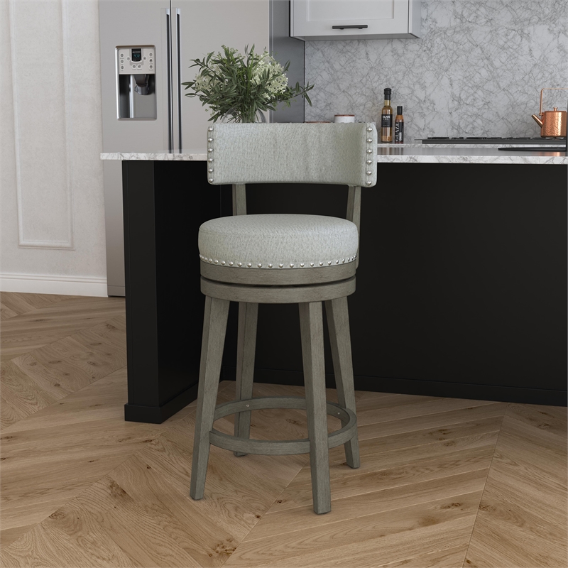 Hillsdale Furniture Lawton Wood Counter Height Swivel Stool Walnut