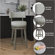Hillsdale Furniture Lawton Wood Counter Height Swivel Stool Walnut