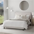 Hillsdale Gayle Nail Head Trim Upholstered Full Bed Gray Fog Fabric