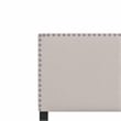 Hillsdale Gayle Nail Head Trim Upholstered Full Bed Gray Fog Fabric