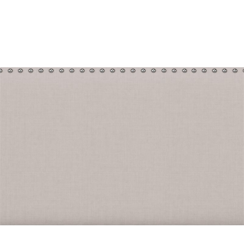 Hillsdale Gayle Nail Head Trim Upholstered Full Bed Gray Fog Fabric