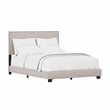 Hillsdale Gayle Nail Head Trim Upholstered Full Bed Gray Fog Fabric
