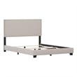 Hillsdale Gayle Nail Head Trim Upholstered Full Bed Gray Fog Fabric