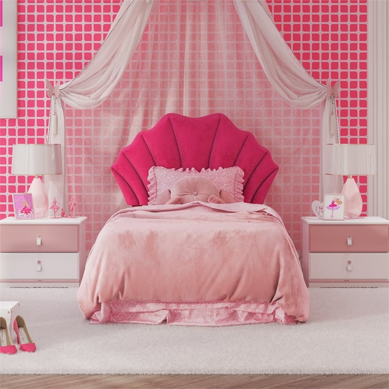 Hillsdale Furniture Elina Upholstered Twin Fabric Headboard Only in Pink