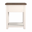Hillsdale Milligan Wood Nightstand with 1 Drawer and Shelf Set of 2 Ivory