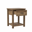Hillsdale Milligan Wood Nightstand with 1 Drawer and Shelf Set of 2 Knotty Oak