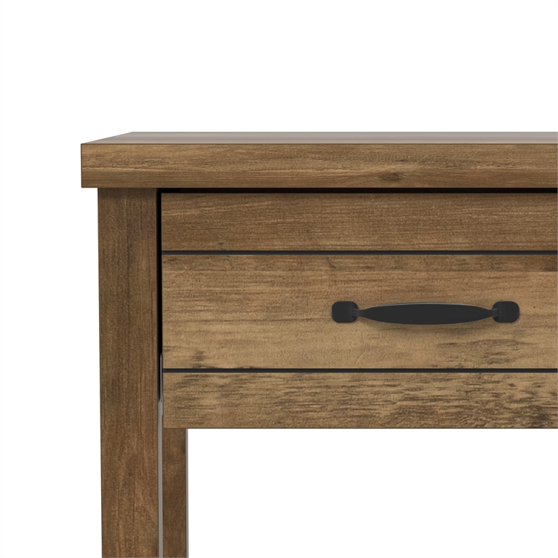 Hillsdale Milligan Wood Nightstand with 1 Drawer and Shelf Set of 2 Knotty Oak