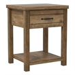 Hillsdale Milligan Wood Nightstand with 1 Drawer and Shelf Set of 2 Knotty Oak