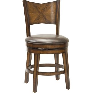 hillsdale jenkins swivel bar stool in rustic oak