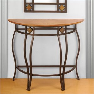 Hillsdale Lakeview Console Table in Brown / Medium Oak Finished Wood