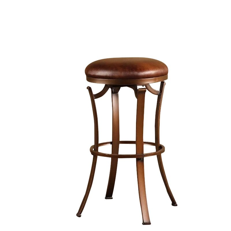 Hillsdale Kelford 26 Backless Swivel Counter Stool In Antique Bronze 4950 826