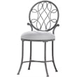 Hillsdale Furniture O'Malley Metal Vanity Stool Metallic Gray